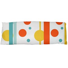 Stripes Dots Line Circle Vertical Yellow Red Blue Polka Body Pillow Case (dakimakura) by Mariart