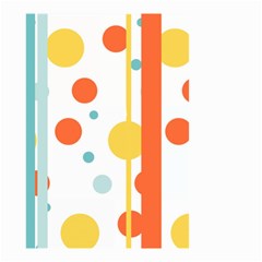 Stripes Dots Line Circle Vertical Yellow Red Blue Polka Small Garden Flag (two Sides)