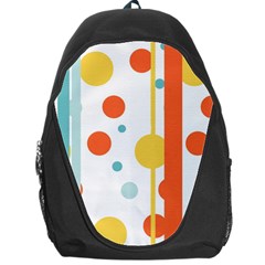 Stripes Dots Line Circle Vertical Yellow Red Blue Polka Backpack Bag