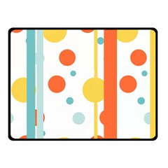 Stripes Dots Line Circle Vertical Yellow Red Blue Polka Double Sided Fleece Blanket (small) 