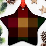 Stripes Plaid Color Ornament (Star) Front