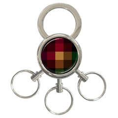 Stripes Plaid Color 3-ring Key Chains by Mariart