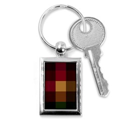 Stripes Plaid Color Key Chains (rectangle)  by Mariart