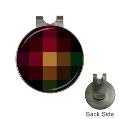 Stripes Plaid Color Hat Clips With Golf Markers