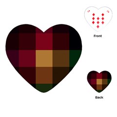 Stripes Plaid Color Playing Cards (heart)  by Mariart