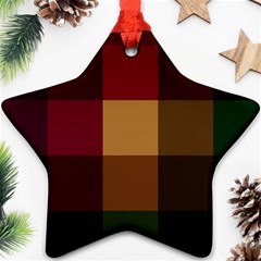 Stripes Plaid Color Star Ornament (two Sides)