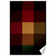 Stripes Plaid Color Canvas 24  X 36 