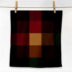 Stripes Plaid Color Face Towel by Mariart