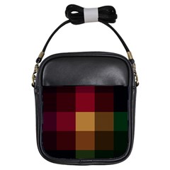 Stripes Plaid Color Girls Sling Bags by Mariart