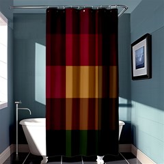 Stripes Plaid Color Shower Curtain 36  X 72  (stall)  by Mariart