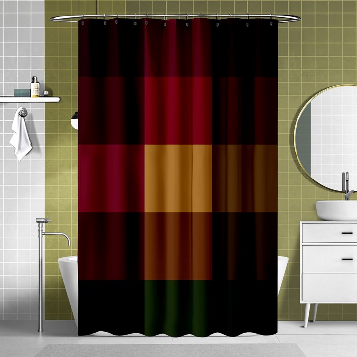 Stripes Plaid Color Shower Curtain 48  x 72  (Small) 