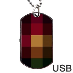 Stripes Plaid Color Dog Tag Usb Flash (one Side)