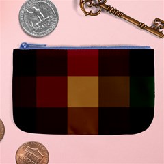 Stripes Plaid Color Large Coin Purse by Mariart