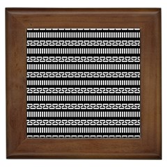 Tribal Stripes Black White Framed Tiles by Mariart