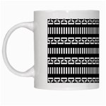 Tribal Stripes Black White White Mugs Left