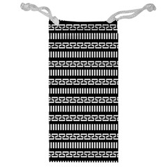 Tribal Stripes Black White Jewelry Bag by Mariart