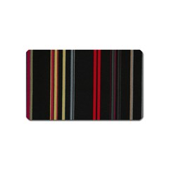 Stripes Line Black Red Magnet (name Card)