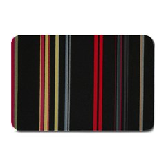 Stripes Line Black Red Plate Mats by Mariart