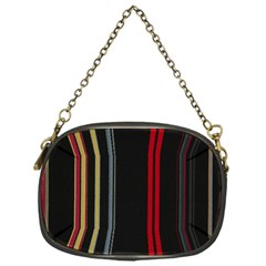 Stripes Line Black Red Chain Purses (one Side) 