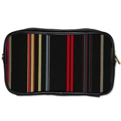 Stripes Line Black Red Toiletries Bags by Mariart