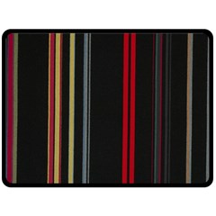 Stripes Line Black Red Fleece Blanket (large) 