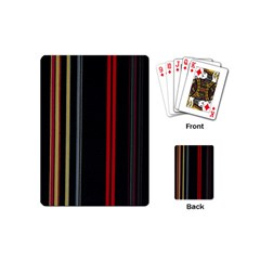 Stripes Line Black Red Playing Cards (mini) 