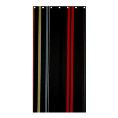 Stripes Line Black Red Shower Curtain 36  X 72  (stall) 