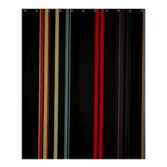 Stripes Line Black Red Shower Curtain 60  X 72  (medium)  by Mariart