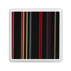 Stripes Line Black Red Memory Card Reader (square)  by Mariart