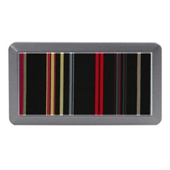 Stripes Line Black Red Memory Card Reader (mini) by Mariart