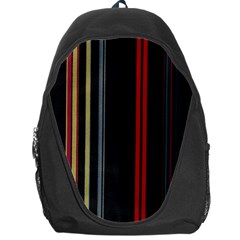 Stripes Line Black Red Backpack Bag by Mariart