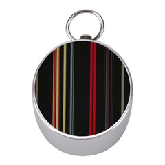 Stripes Line Black Red Mini Silver Compasses by Mariart