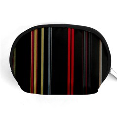 Stripes Line Black Red Accessory Pouches (medium)  by Mariart