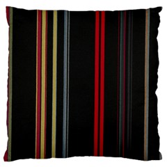 Stripes Line Black Red Standard Flano Cushion Case (two Sides) by Mariart