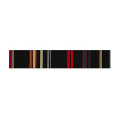 Stripes Line Black Red Flano Scarf (mini)