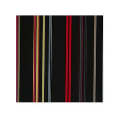 Stripes Line Black Red Small Satin Scarf (square) by Mariart