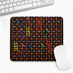 Snakes Ladders Game Plaid Number Large Mousepads by Mariart