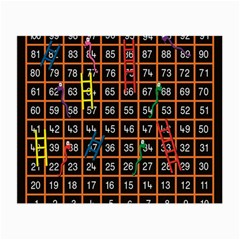 Snakes Ladders Game Plaid Number Small Glasses Cloth (2-side) by Mariart