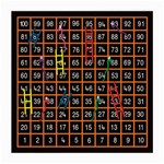 Snakes Ladders Game Plaid Number Medium Glasses Cloth (2-Side) Back