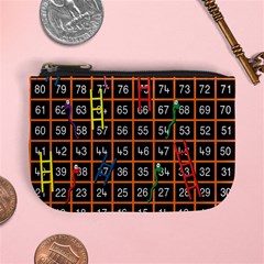 Snakes Ladders Game Plaid Number Mini Coin Purses by Mariart