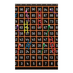 Snakes Ladders Game Plaid Number Shower Curtain 48  X 72  (small)  by Mariart