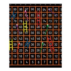 Snakes Ladders Game Plaid Number Shower Curtain 60  X 72  (medium)  by Mariart