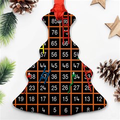 Snakes Ladders Game Plaid Number Christmas Tree Ornament (two Sides) by Mariart