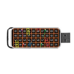 Snakes Ladders Game Plaid Number Portable Usb Flash (two Sides) by Mariart