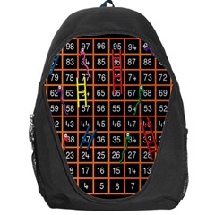 Snakes Ladders Game Plaid Number Backpack Bag by Mariart