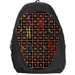 Snakes Ladders Game Plaid Number Backpack Bag Front