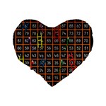 Snakes Ladders Game Plaid Number Standard 16  Premium Flano Heart Shape Cushions Back