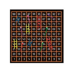 Snakes Ladders Game Plaid Number Small Satin Scarf (square) by Mariart