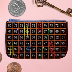 Snakes Ladders Game Plaid Number Large Coin Purse by Mariart