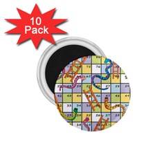 Snakes Ladders Game Board 1 75  Magnets (10 Pack)  by Mariart